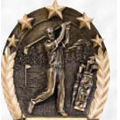 Five Star Oval Resin Sculpture Award (Golf/ Male)